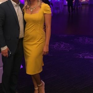 Nanette Lepore- Mustard Gold Cocktail dress Size 2